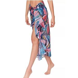 Bleu Rod Beattie Absolutely Fab Pareo Chiffon Sheer Cover up Sarong Medium NWT